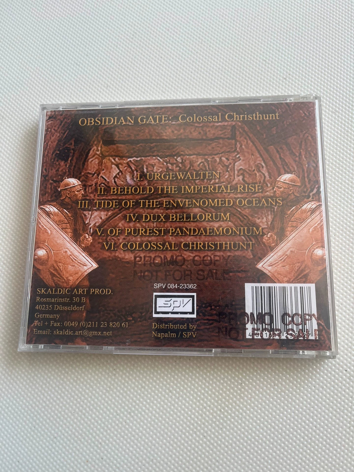 Obsidian Gate – Colossal Christhunt | Germany 2001 CD | Promo-stamped Booklet