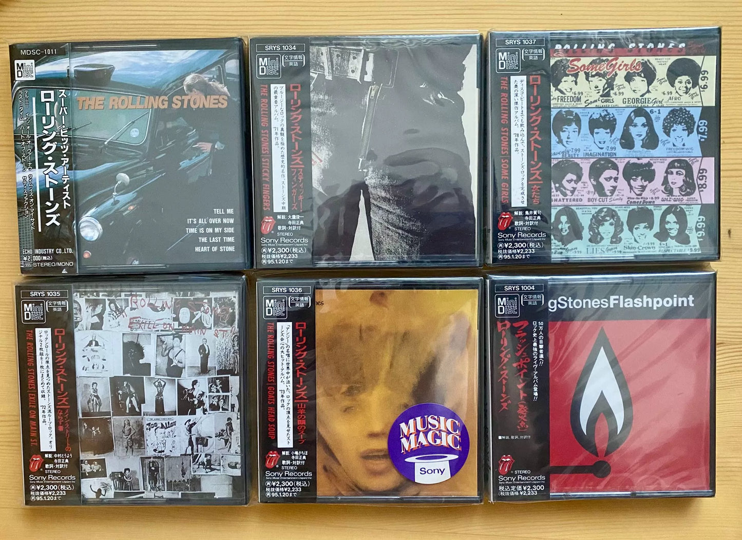 The Rolling Stones – Complete Japanese MiniDisc Collection – 6 MD Set