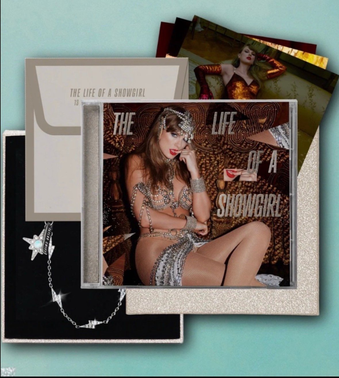 Taylor Swift — The Life of a Showgirl Silver Deluxe CD Set