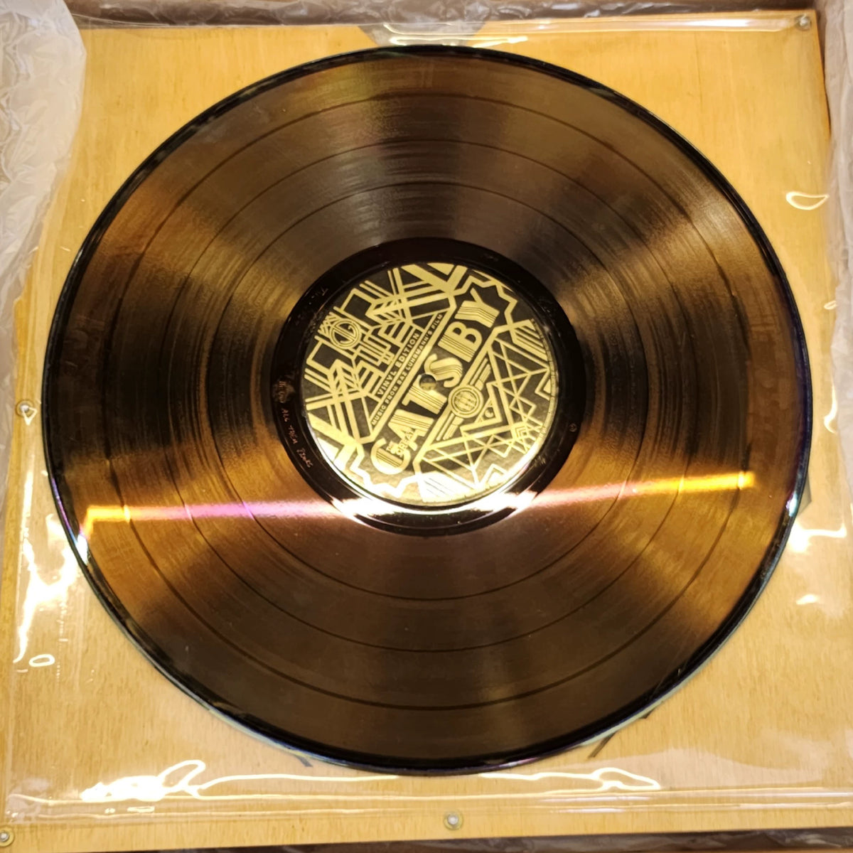 The Great Gatsby gold and platinum metallized 2LP — actual copy