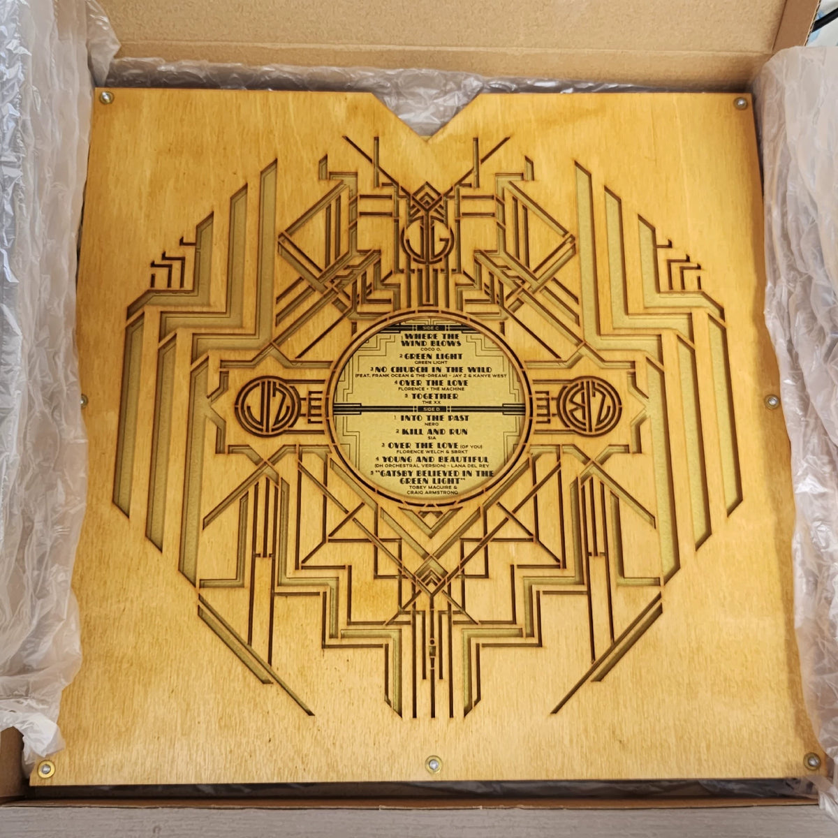 The Great Gatsby gold and platinum metallized 2LP — actual copy