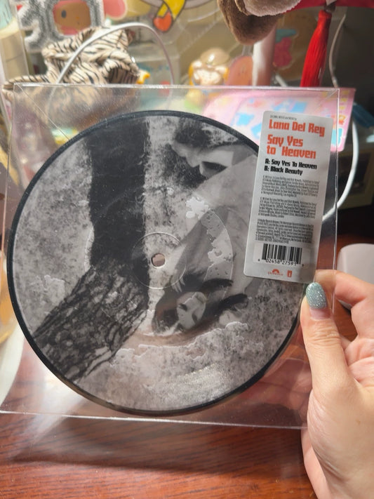 Lana Del Rey Say Yes To Heaven 7-inch picture disc, actual item and stickered sleeve