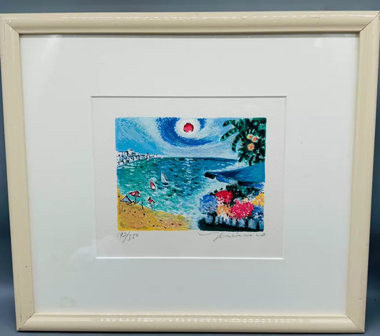 Hirano Rinto — Seaside Landscape, Signed Limited Print 192/350