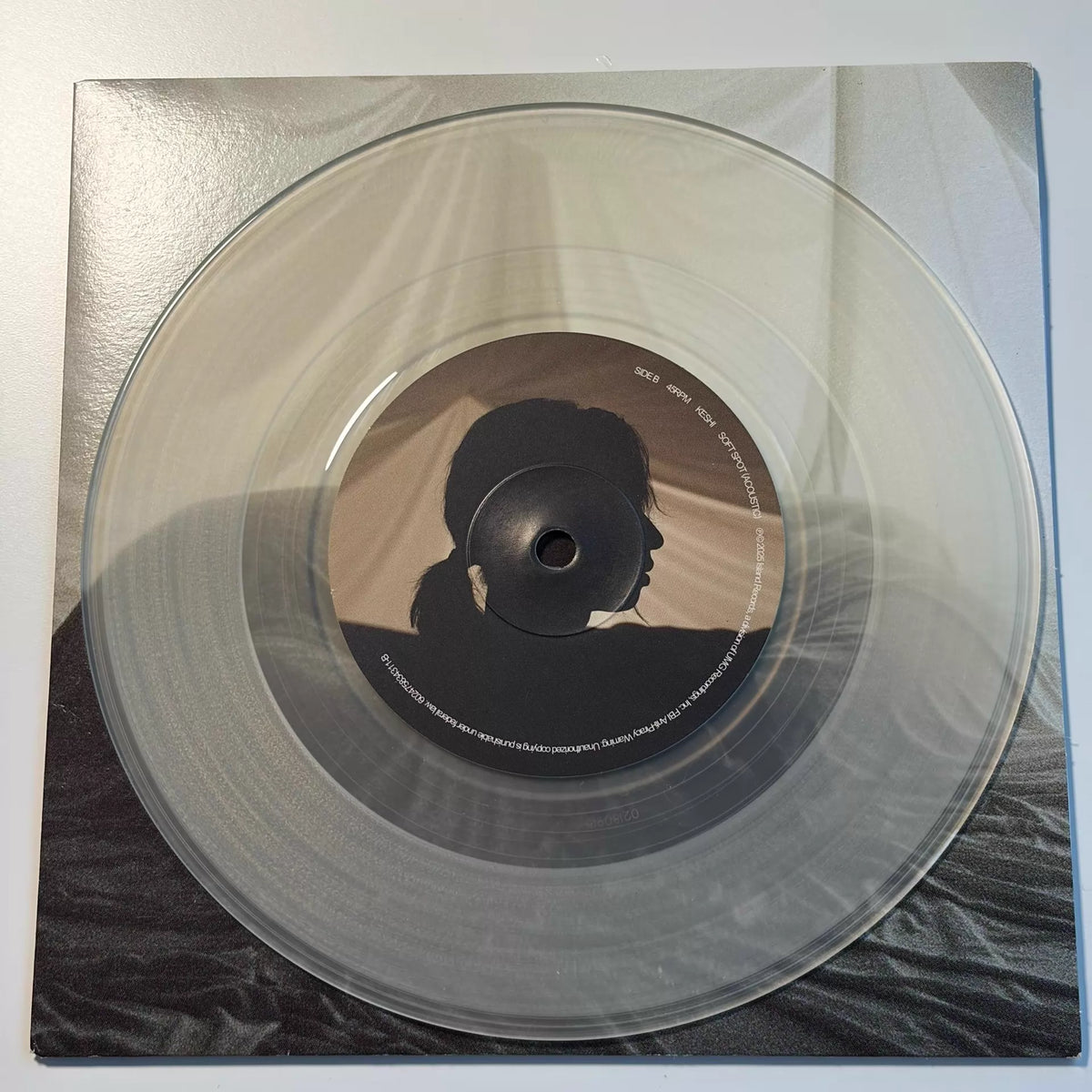 keshi — Soft Spot — Clear 7-inch Vinyl Single (Opened, Unplayed) — photo 1