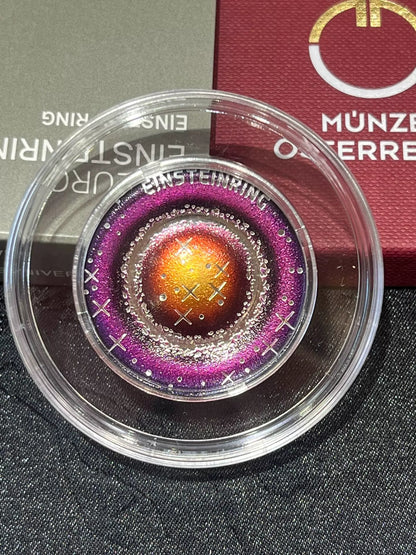 Austrian Mint – Einstein Ring – 20 Euro Silver Collector Coin – photograph 2