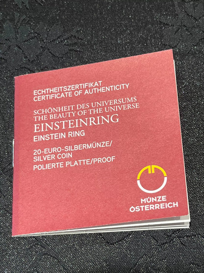 Austrian Mint – Einstein Ring – 20 Euro Silver Collector Coin – photograph 5