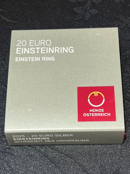 Austrian Mint – Einstein Ring – 20 Euro Silver Collector Coin – photograph 6