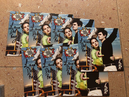 Lana Del Rey NFR signed art cards, standard signatures